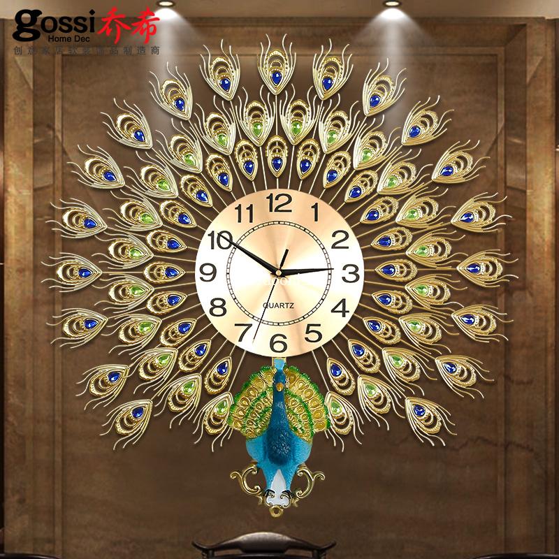 ایده ی خلاقانه ساعت دیواری با طرح طاووس
