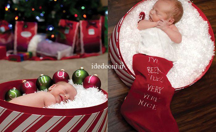 ایده عکس نوزاد و کودک در کریسمس